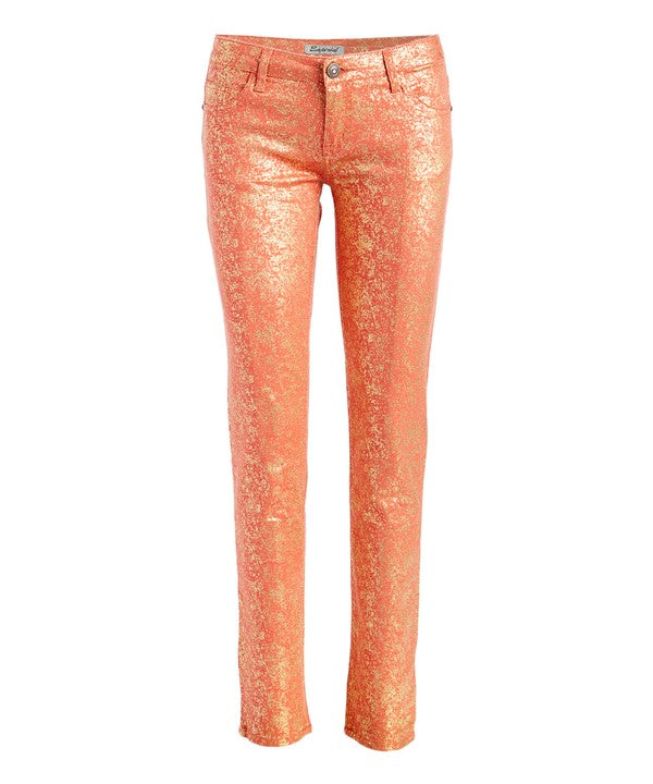 Electra Edge: Shimmer-Sheen Shakedown Skinny Jeans