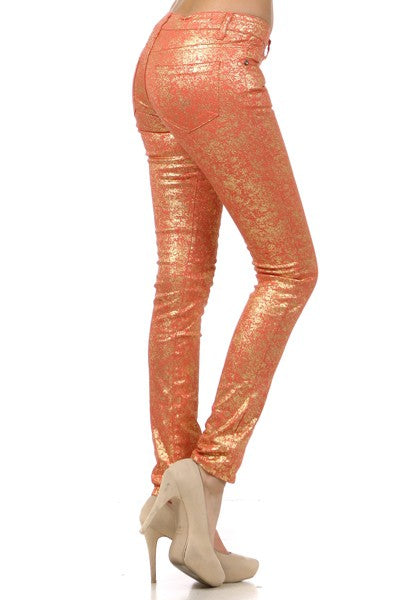 Electra Edge: Shimmer-Sheen Shakedown Skinny Jeans
