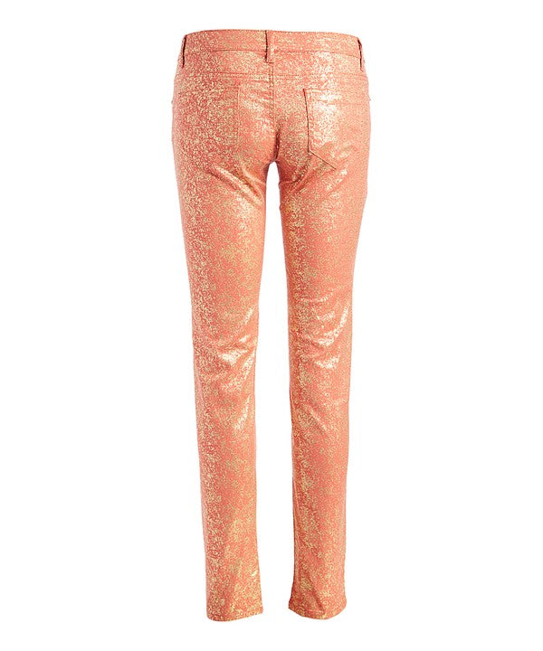 Electra Edge: Shimmer-Sheen Shakedown Skinny Jeans