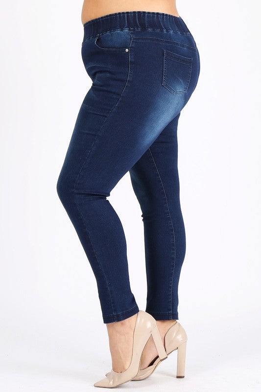 Empress Elegance: Majestic Stretch-Saga Super Plus Jeggings