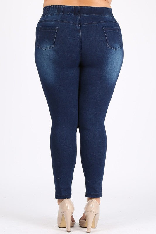 Empress Elegance: Majestic Stretch-Saga Super Plus Jeggings