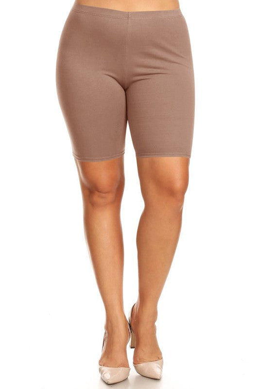 CurvyRide: Plus-Size HighFlyer Biker Shorts