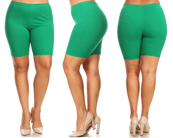 CurvyRide: Plus-Size HighFlyer Biker Shorts