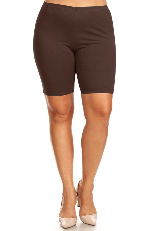 CurvyRide: Plus-Size HighFlyer Biker Shorts