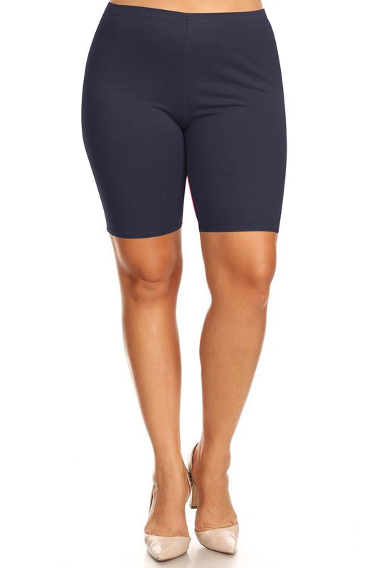 CurvyRide: Plus-Size HighFlyer Biker Shorts