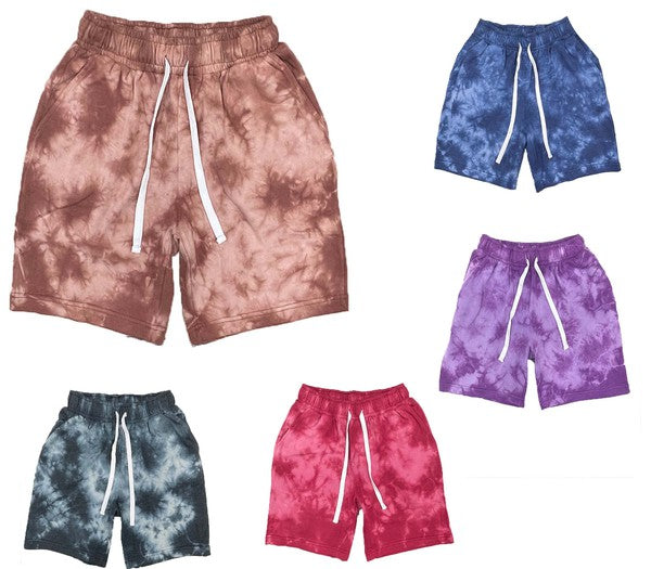 KaleidoComfort Canvas: Men's Artisan Tye Dye Plush Shorts