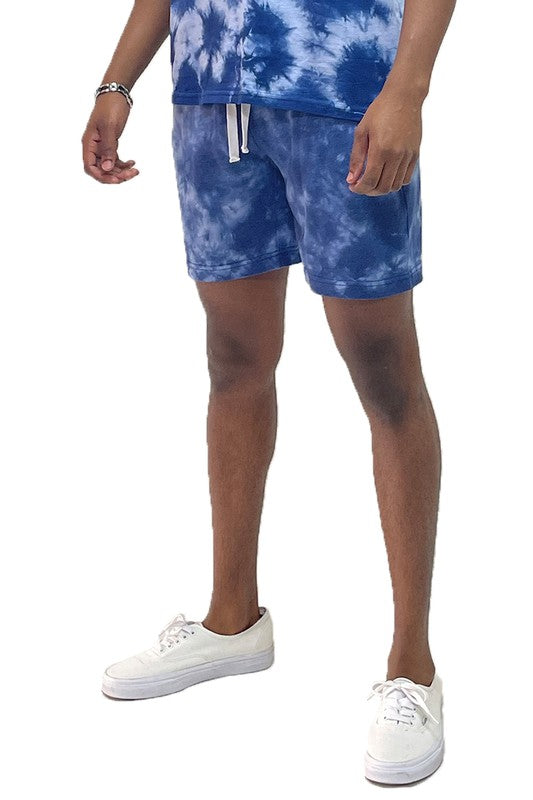 KaleidoComfort Canvas: Men's Artisan Tye Dye Plush Shorts
