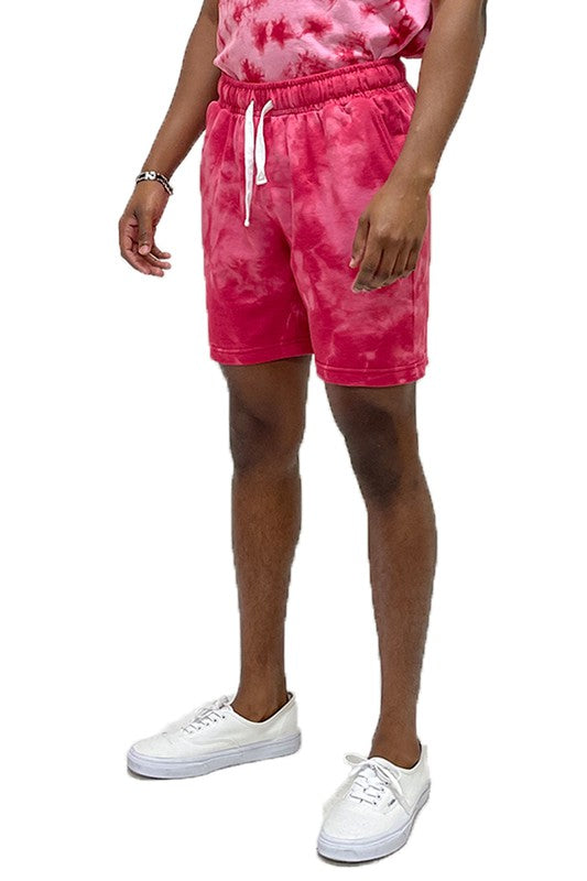 KaleidoComfort Canvas: Men's Artisan Tye Dye Plush Shorts