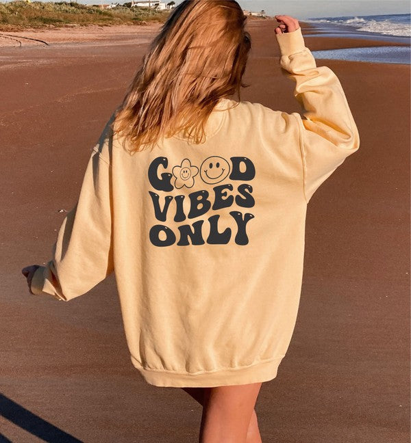 Smile Serenity - Good Vibes Only Comfort Color Sweatshirt
