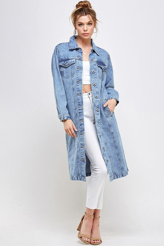 Ivory Chic: Timeless Non-Stretch Three-Quarter Denim Dream Jacket