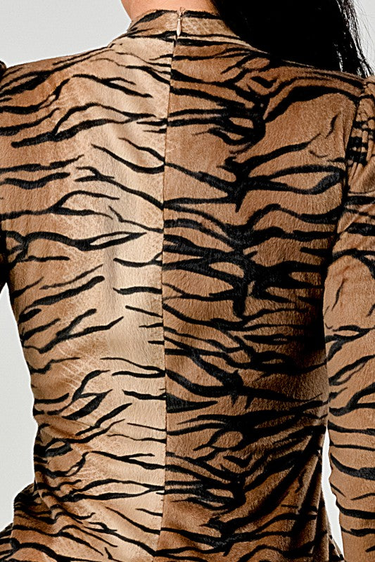 Feeling Fierce: Suede Leopard Transition Bodycon Mini