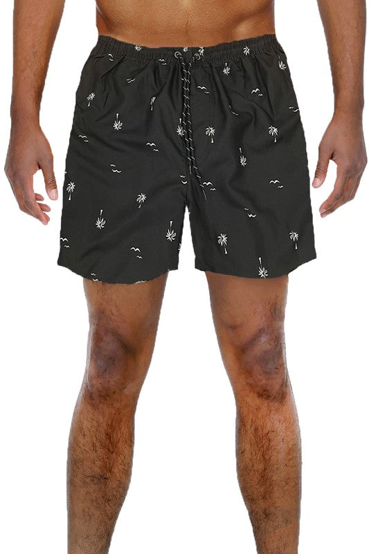 TropiChill Breeze Palm Print Swim Shorts