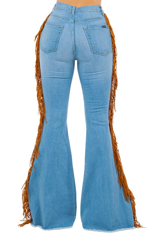 Skyline Sway Fringe Bell Bottoms