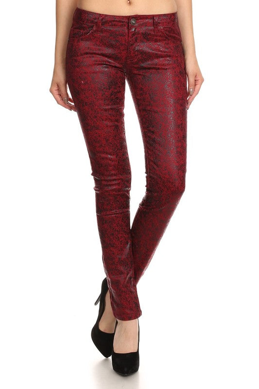 Electra Edge: Shimmer-Sheen Shakedown Skinny Jeans