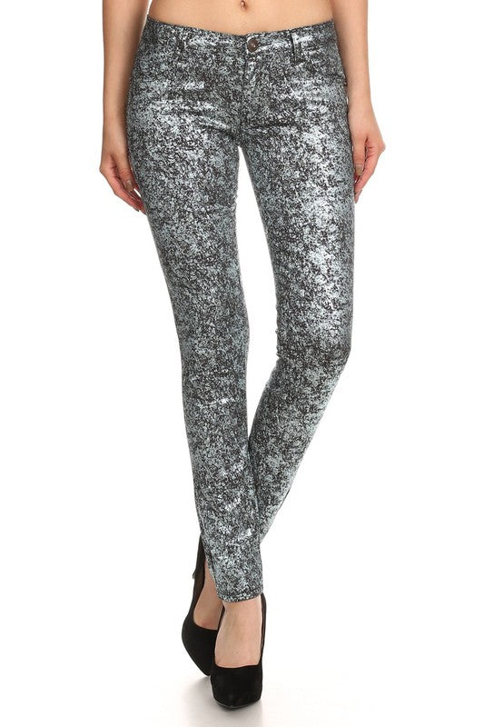Electra Edge: Shimmer-Sheen Shakedown Skinny Jeans