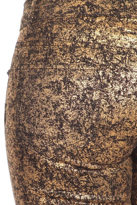 Electra Edge: Shimmer-Sheen Shakedown Skinny Jeans