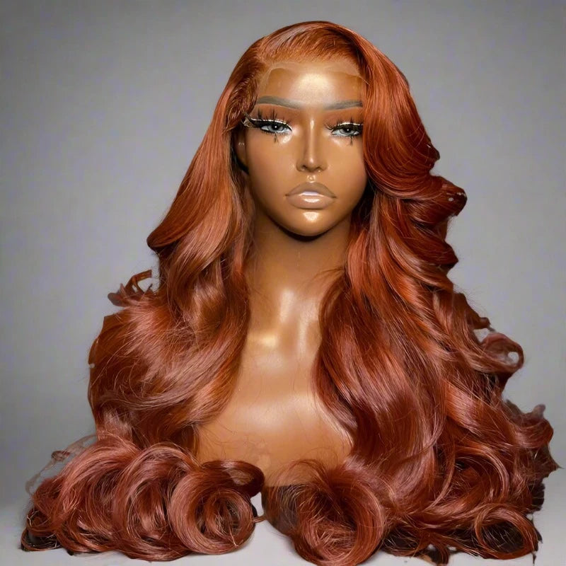 Ginger Gaze: The Sunkissed Sleekster 5x5 Lace Magic Wig