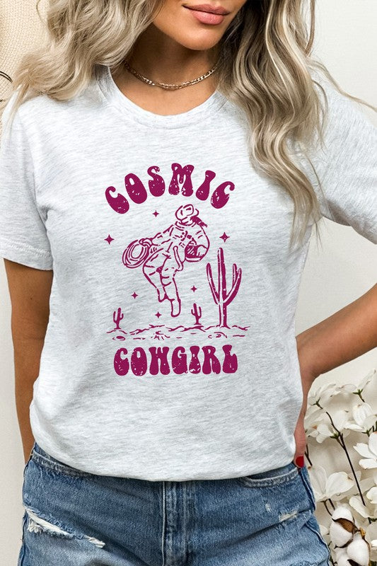 Galactica Rodeo: Starlit Cacti Oasis Graphic Tee