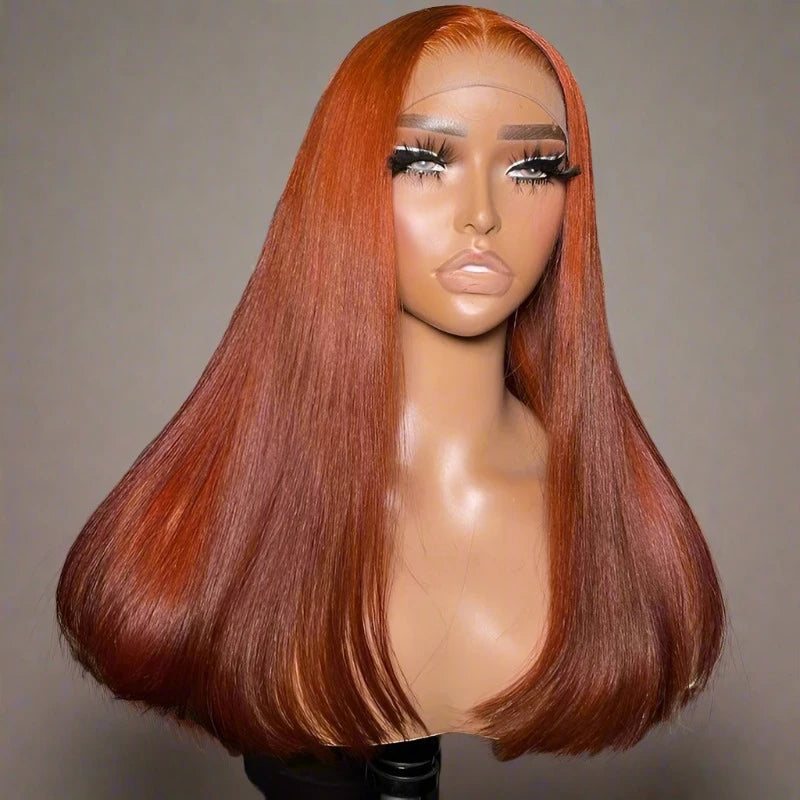 Ginger Gaze: The Sunkissed Sleekster 5x5 Lace Magic Wig