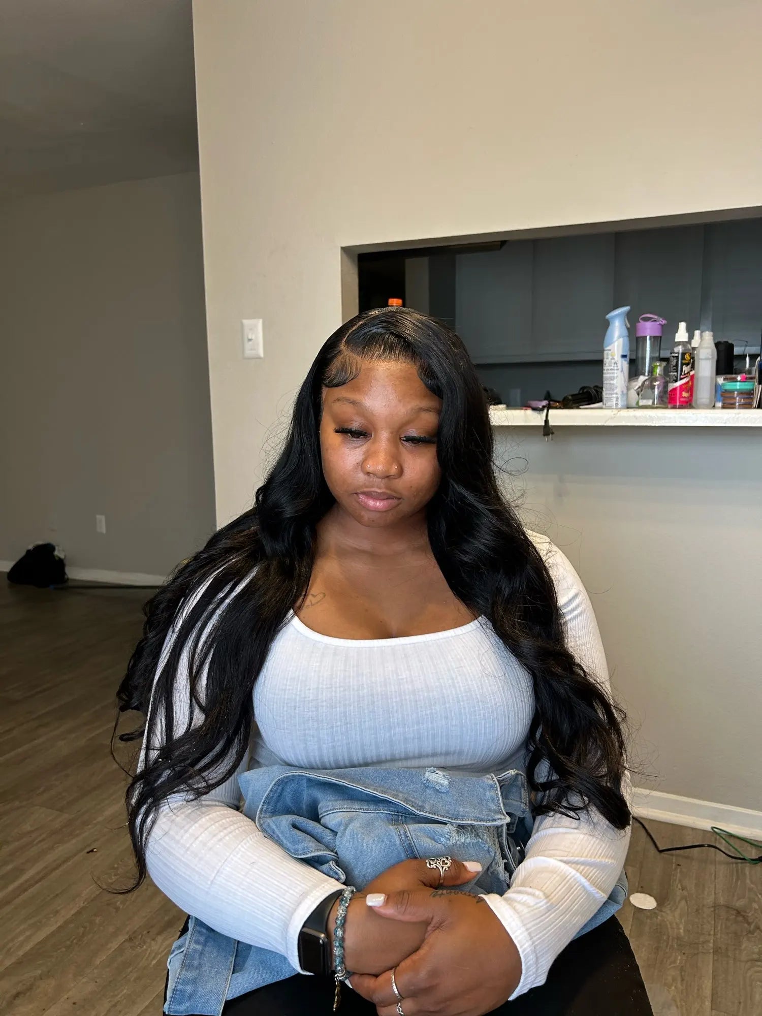 Silky Enchantress: HD Sleek Suite Straight 13x6 – Luxe Malaysian Mane Stage Wig