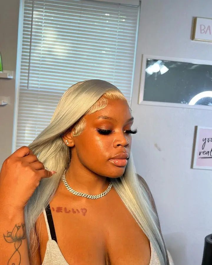 Gray Glam Mirage Glueless, Full Lace, Transparent Lace Frontal Wigs