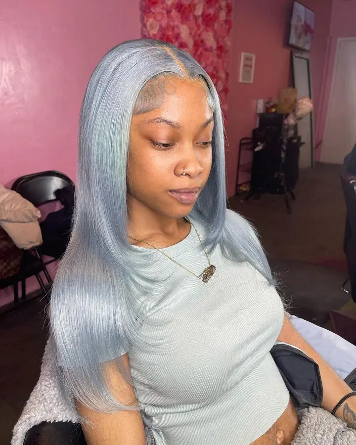 Gray Glam Mirage Glueless, Full Lace, Transparent Lace Frontal Wigs