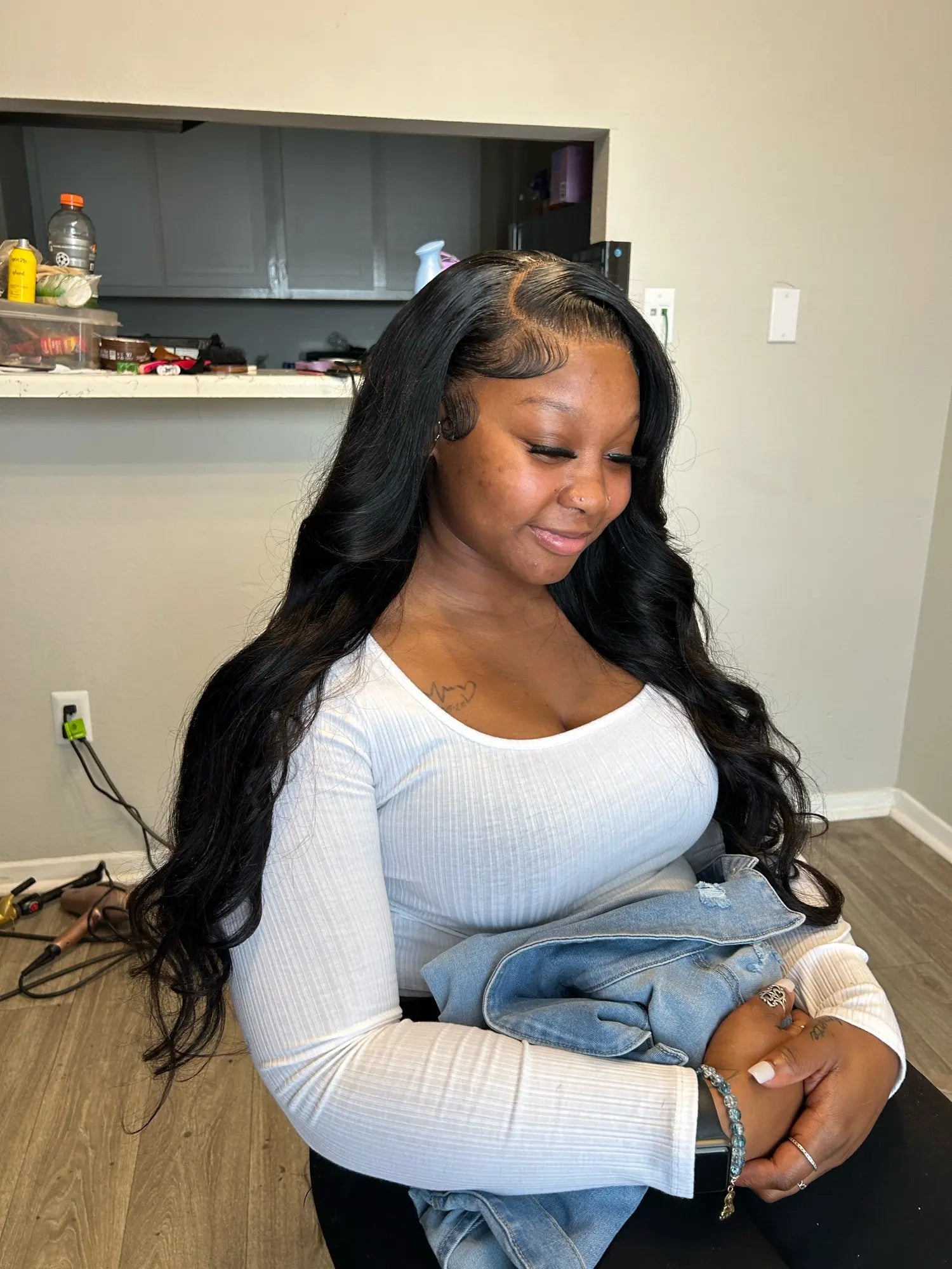 Silky Enchantress: HD Sleek Suite Straight 13x6 – Luxe Malaysian Mane Stage Wig