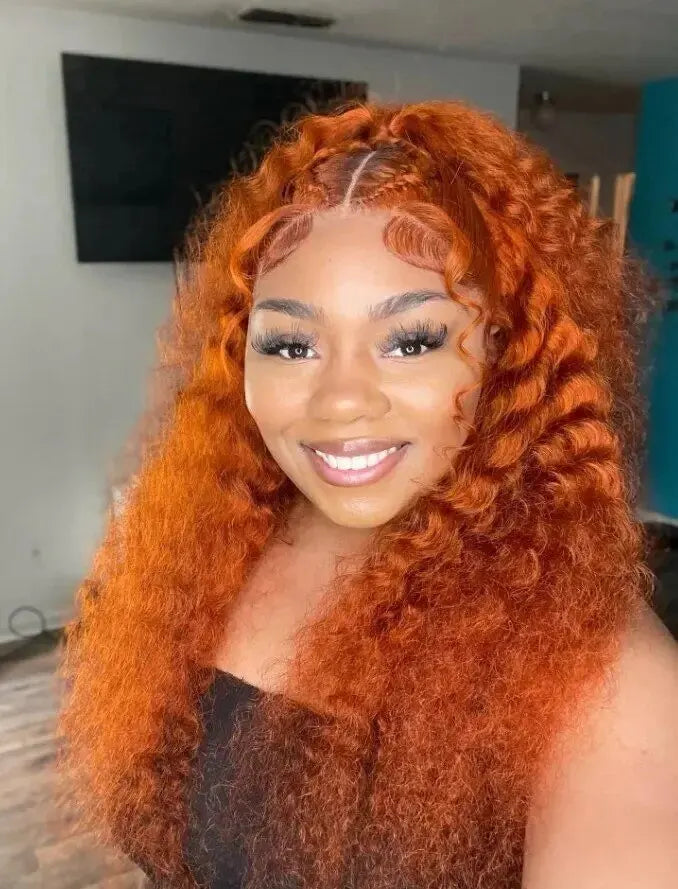 Ginger Blaze Tangerine Lace Front Wig | Human Hair – BHG