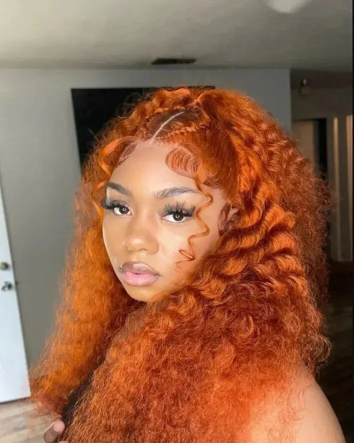 Ginger Blaze Tangerine Lace Front Wig | Human Hair – BHG