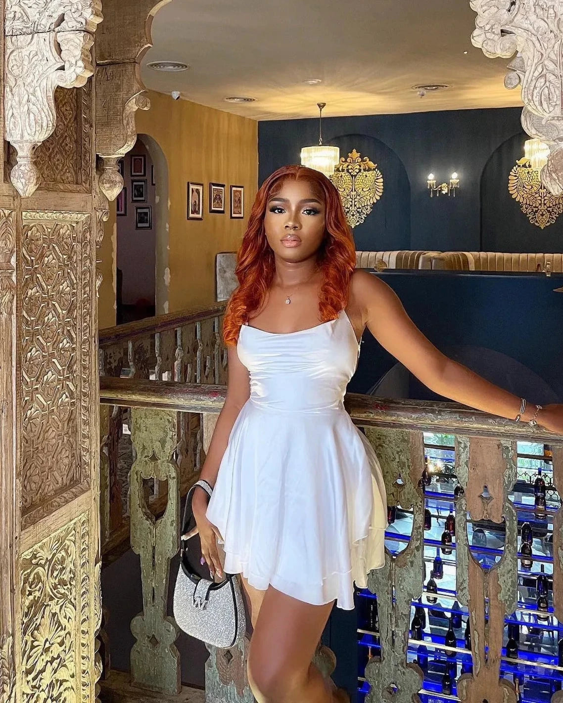 Ginger Gaze: The Sunkissed Sleekster 5x5 Lace Magic Wig