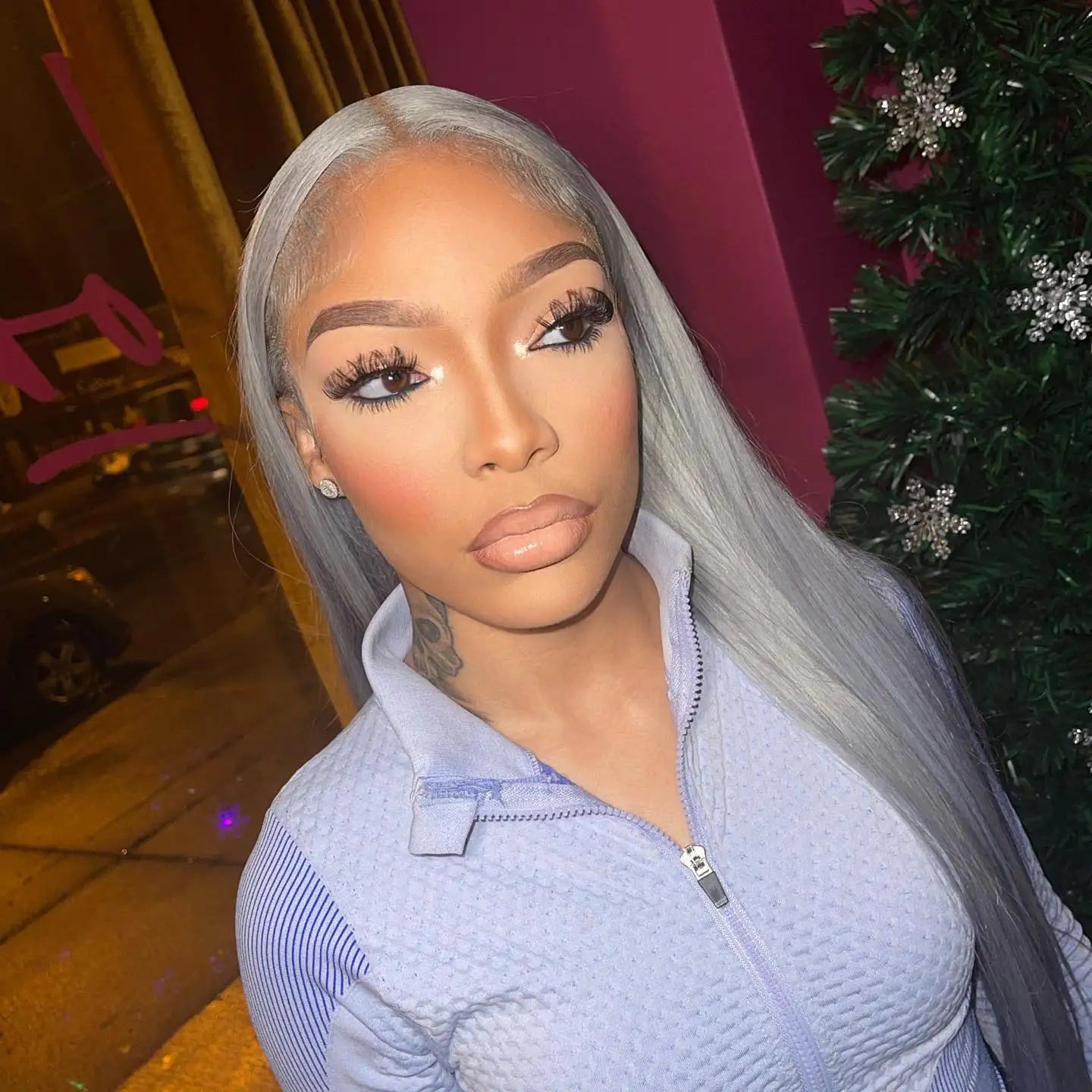 Gray Glam Mirage Glueless, Full Lace, Transparent Lace Frontal Wigs