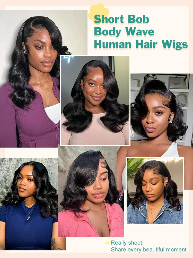 Opulence Wave Transparent Short Bob Lace Front Wig
