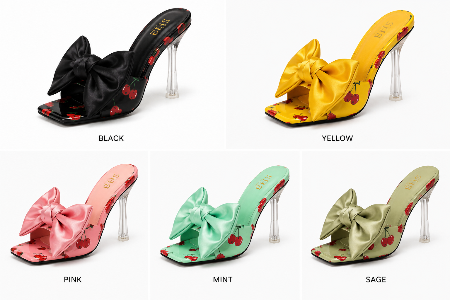 Cherry Kiss Bow Heels