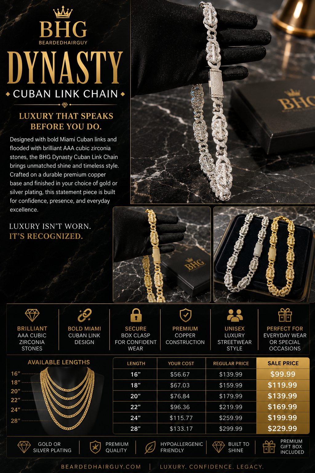 BHG Dynasty Cuban Link Chain