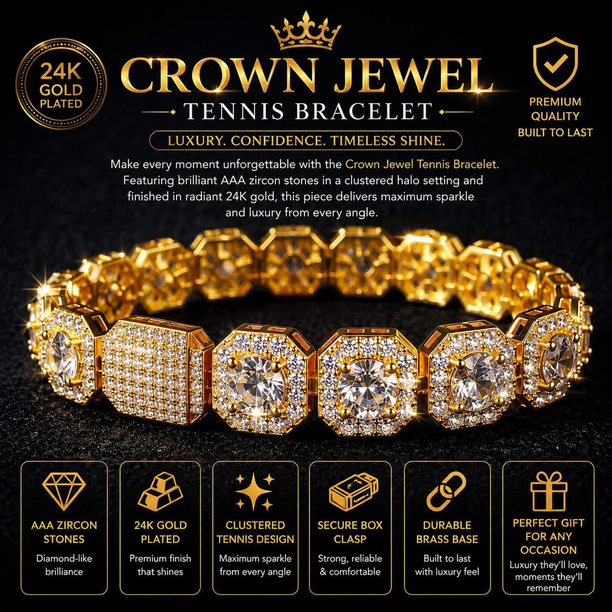 Crown Jewel Tennis Bracelet