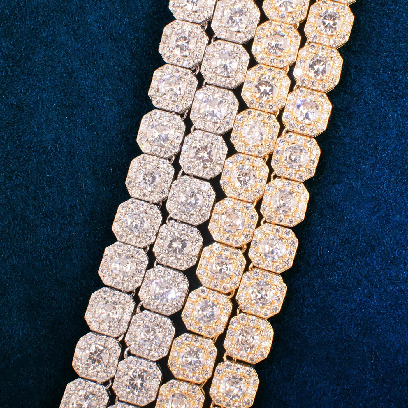 Cluster Buster: Spotlight Stealing Square Chain Bracelet by BHG Jewelry