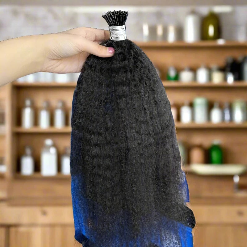Kink & Link Luxe Locks – Boldly Brazilian Yaki I-Tip Extensions