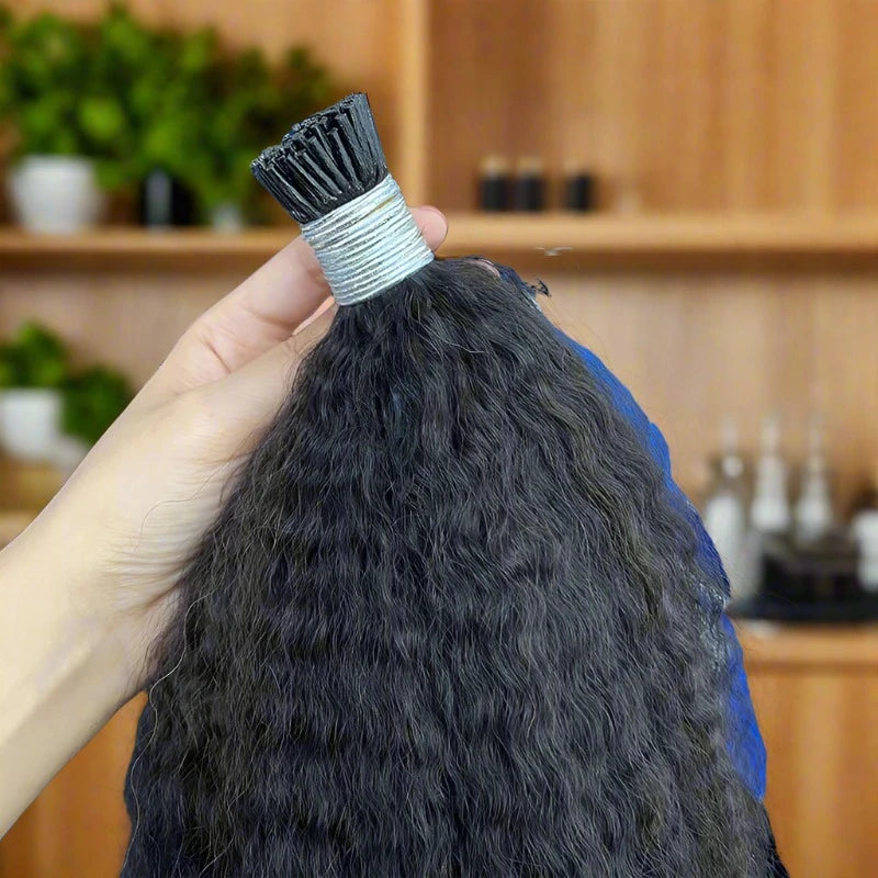 Kink & Link Luxe Locks – Boldly Brazilian Yaki I-Tip Extensions