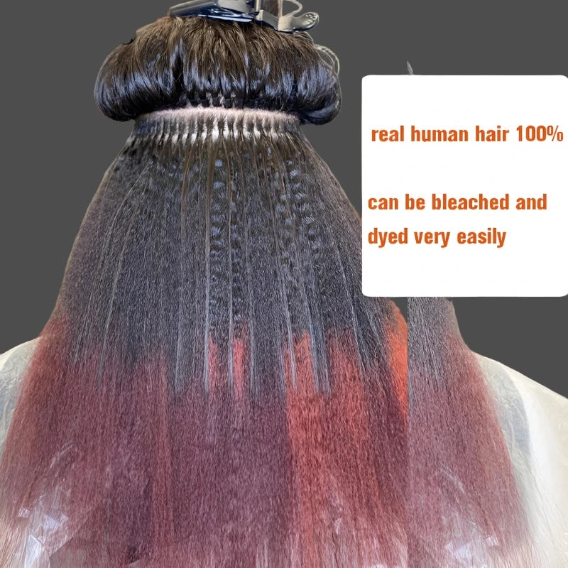 Kink & Link Luxe Locks – Boldly Brazilian Yaki I-Tip Extensions