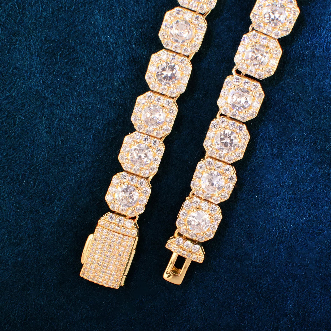 Cluster Buster: Spotlight Stealing Square Chain Bracelet by BHG Jewelry