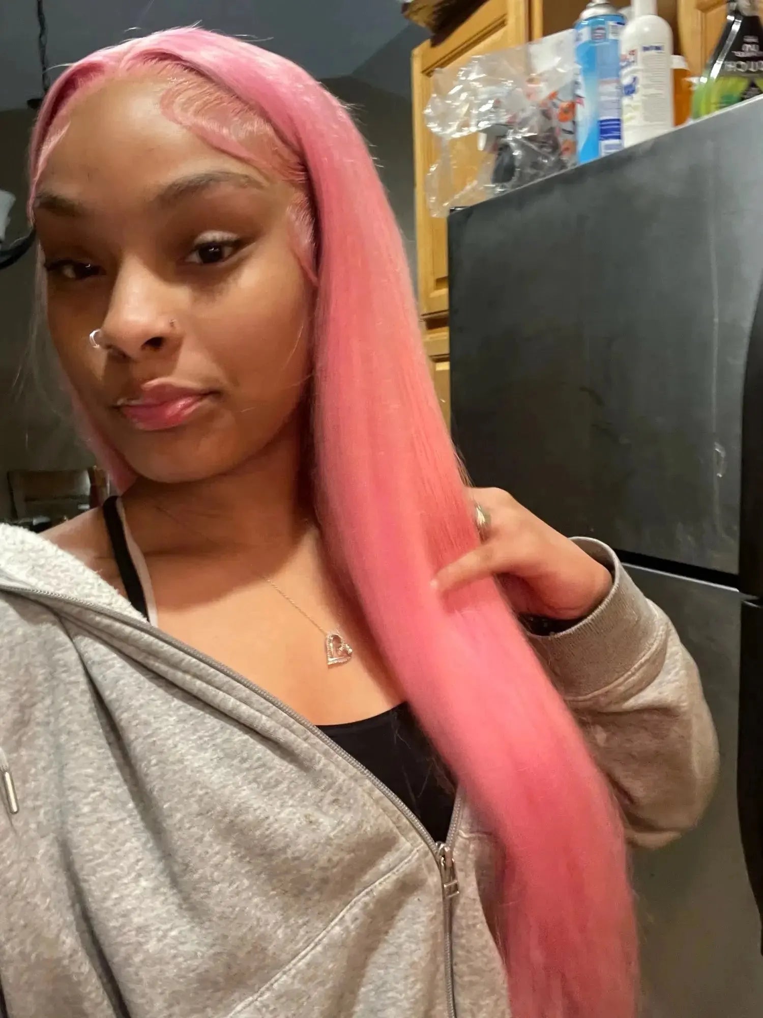 Pretty in Pink Prowess: The Flamingo Flick Power Wig