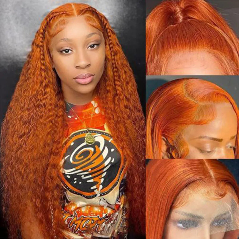 Ginger Blaze Tangerine Lace Front Wig | Human Hair – BHG