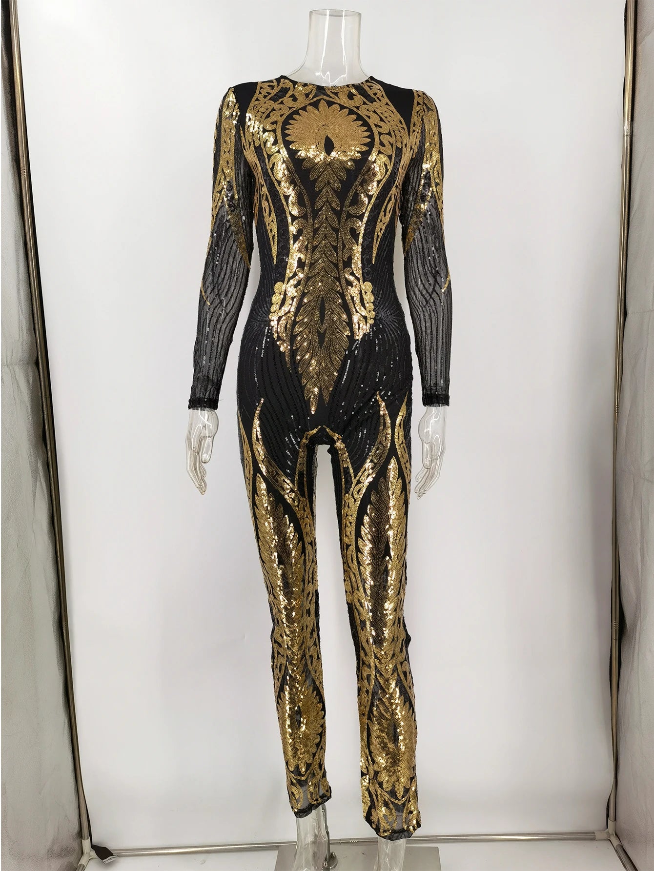 Glitz Gala: Sequin Siren Bodycon Jumpsuit
