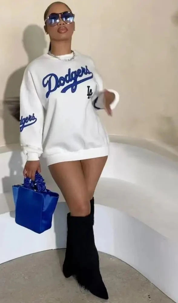 Street Script Gala: White Wonderland Sweatshirt