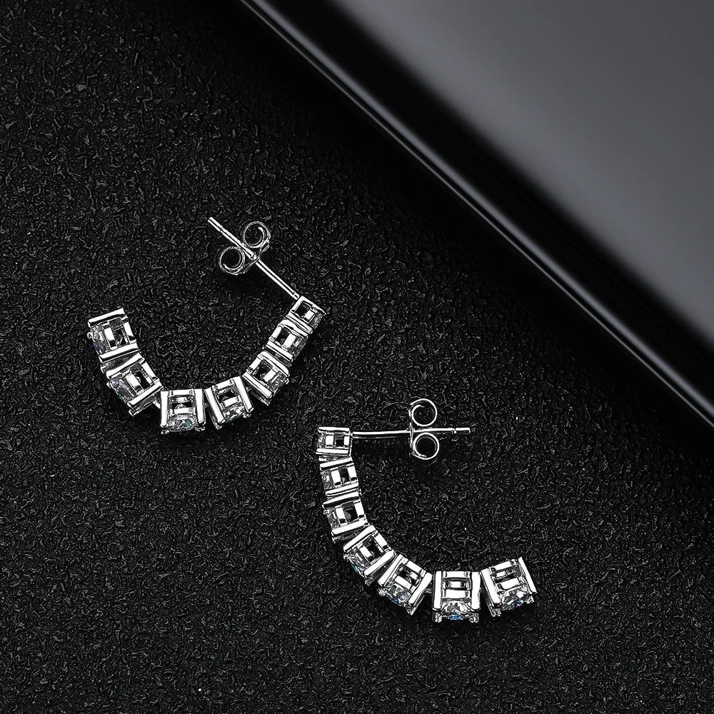 Glamour Glint Moissanite Halo Drops