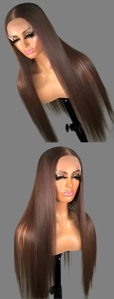 ChocoGlam Sleek: The Brazilian Straight Whisperer Wig