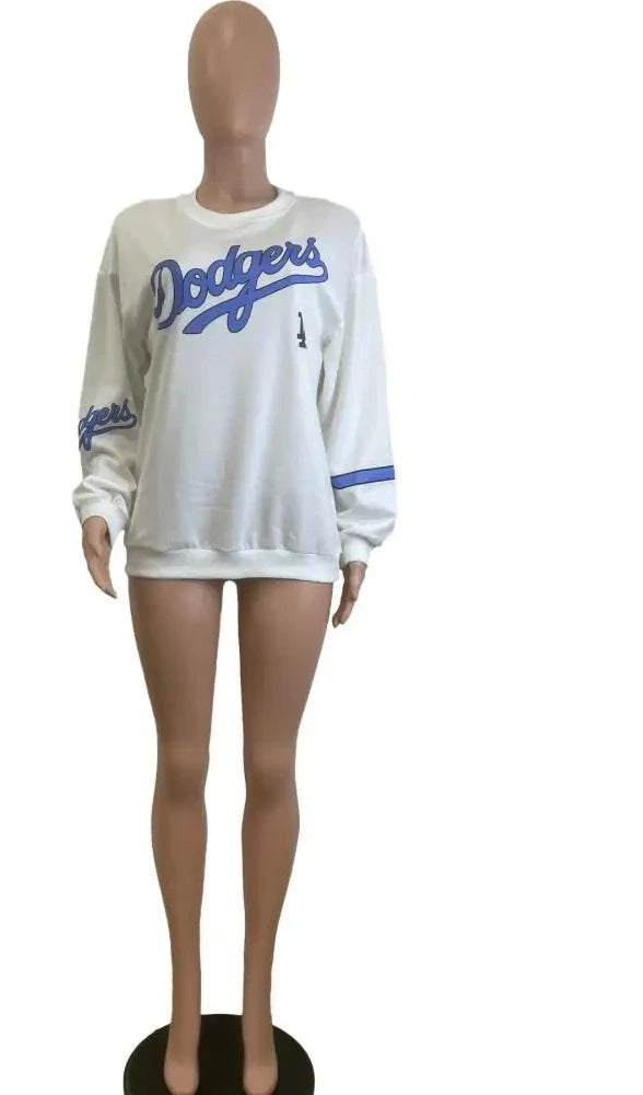 Street Script Gala: White Wonderland Sweatshirt