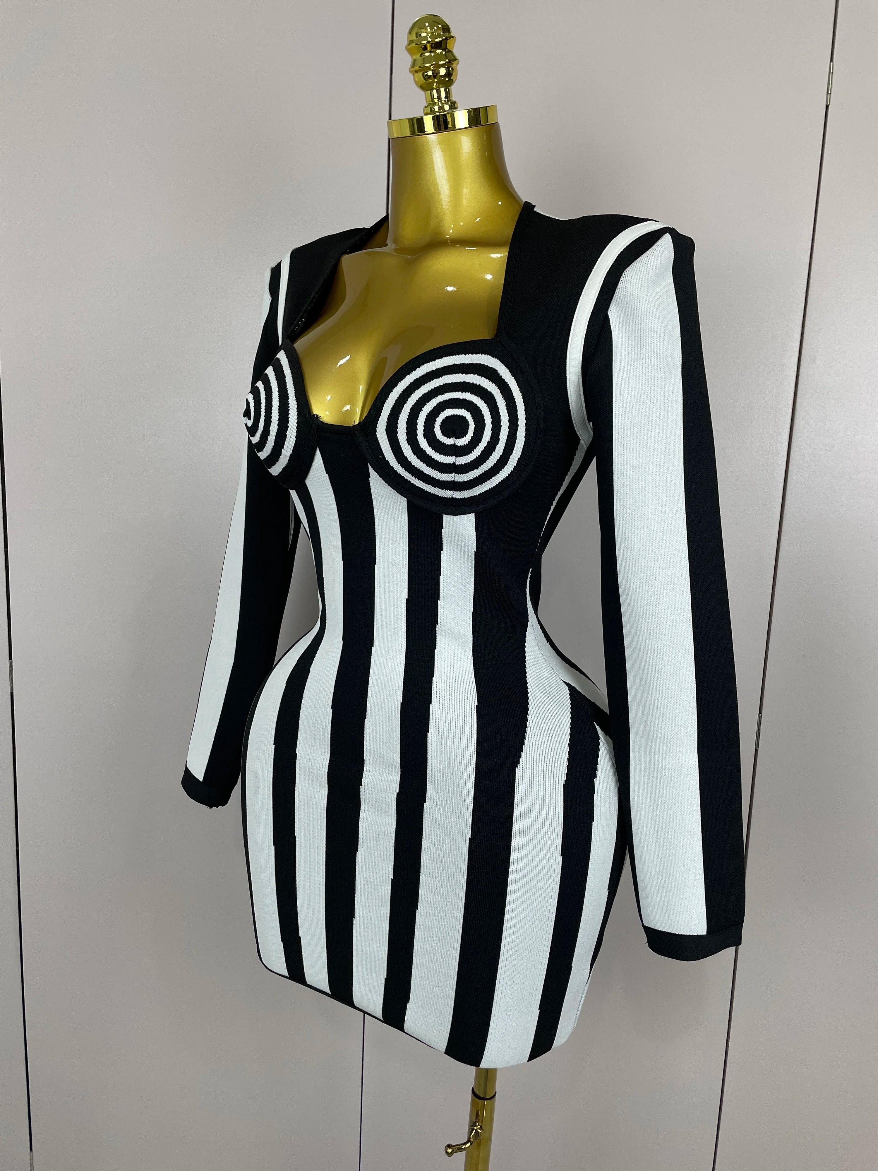 Hypnotic Muse Illusion Mini Dress