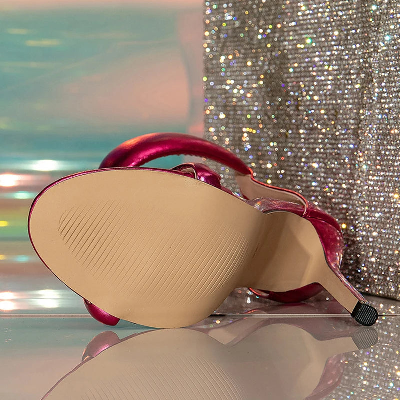 Empyrean Elegance Elevate: Purple Majesty ZipWrap Heels