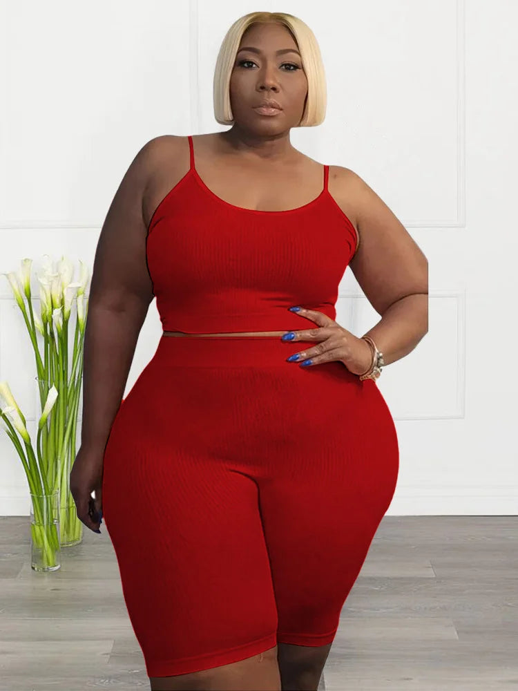 CurveRush Breezy Cycle Set (Plus Size 2-Piece)